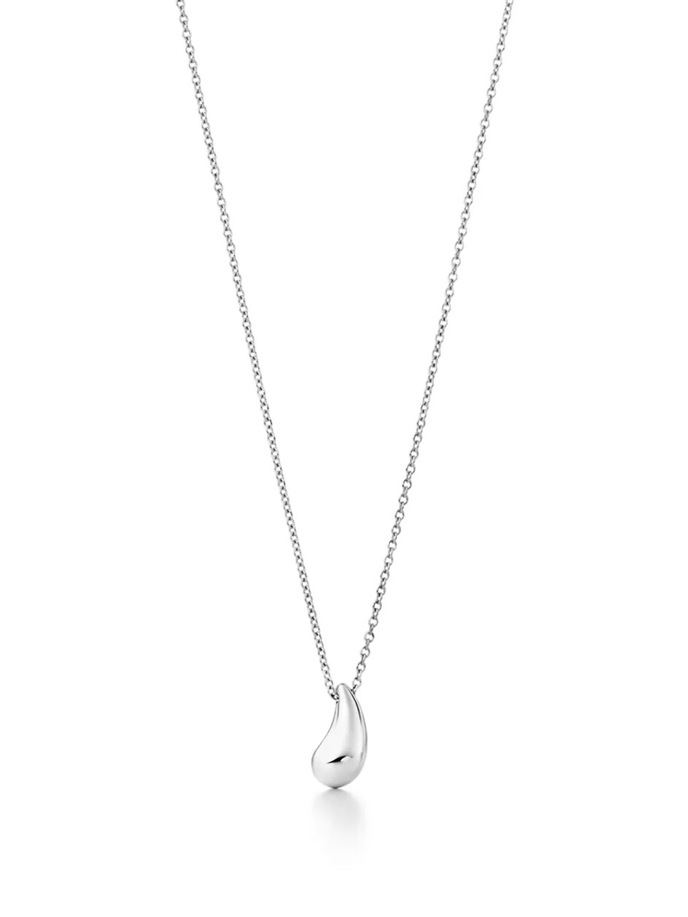 Tiffany & Co. Elsa Peretti Teardrop Pendant Necklace Silver 925